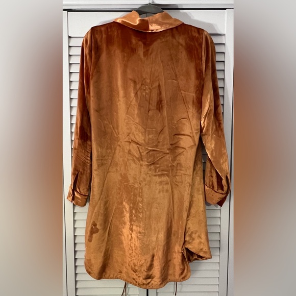 Michelle Mason Velvet Wrap Dress Jacket, Size 2 - Picture 5 of 6